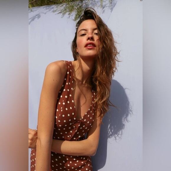 Rouje Naomi Dress in Pois Marron Yellowstone Beth Dress FR38 - Picture 4 of 8